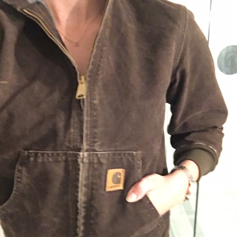 RARE Vintage Carhartt Fitted Denim Hoodie